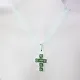 Small Cross - Chastity-Green jade Organza - 1